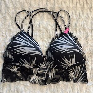 Victoria’s Secret PINK push-up bra, black/white, size Medium